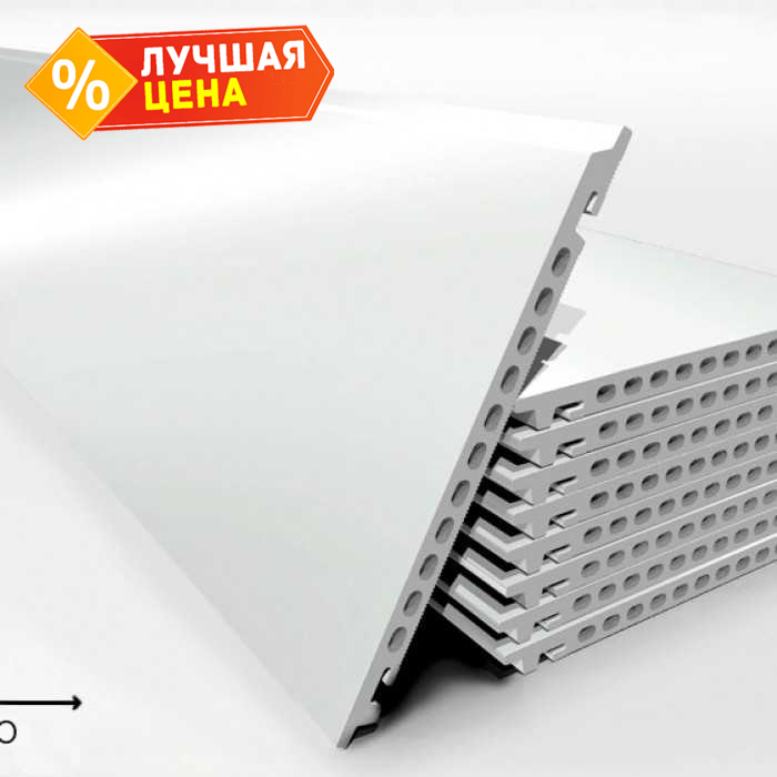 Керамогранитная плита FAVEKER GA16 для НФС, Blanco Brillo, 1200*400*18 мм
