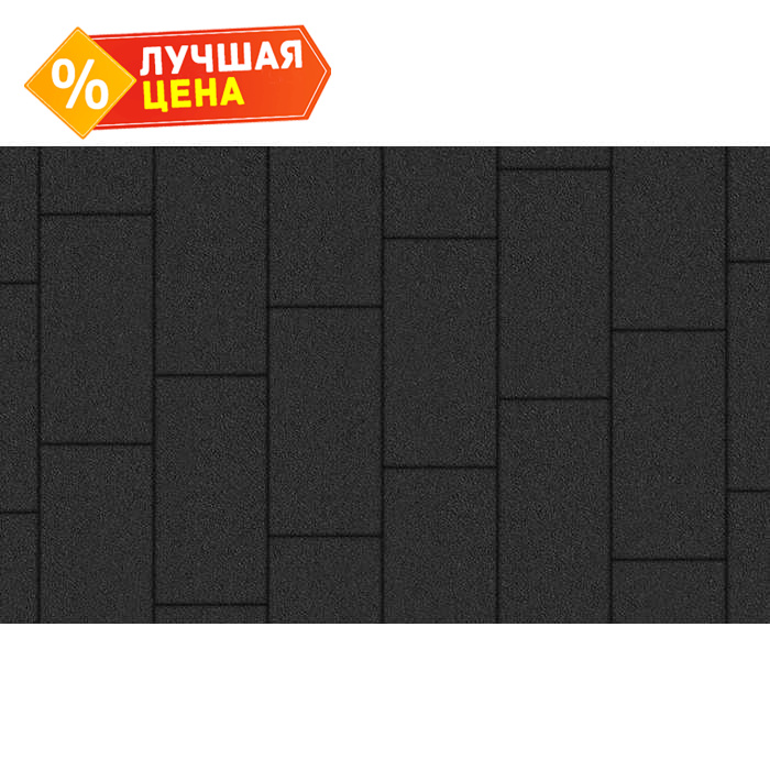 Плитка тротуарная Прямоугольник (Ла-Линия) Б.10.П.8 гранит черный, 300x150x80 мм