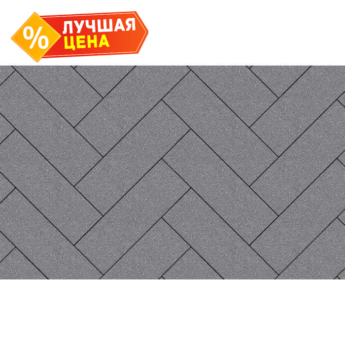 Плитка тротуарная Паркет Б.6.П.8 гладкий серый 600x200x80 мм