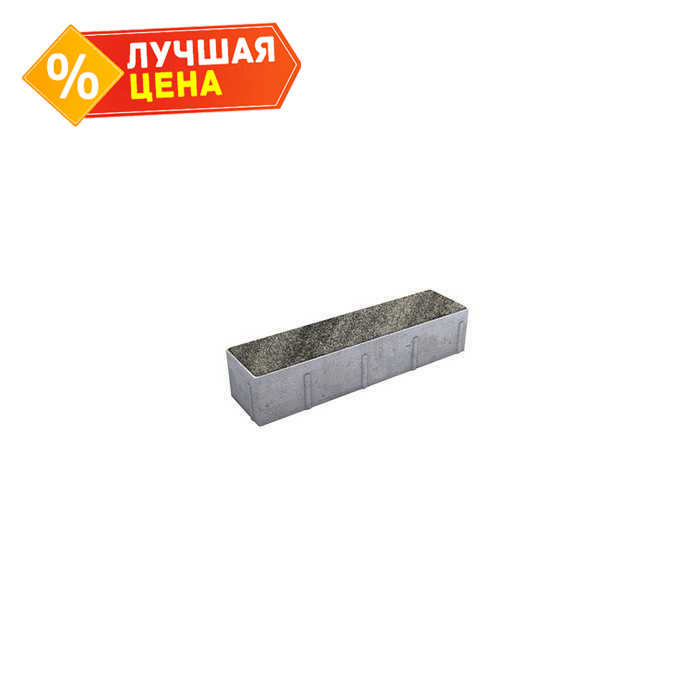 Плитка тротуарная Прямоугольник (Ла-Линия) В.11.П.10 Листопад гранит Антрацит 400x100x100 мм