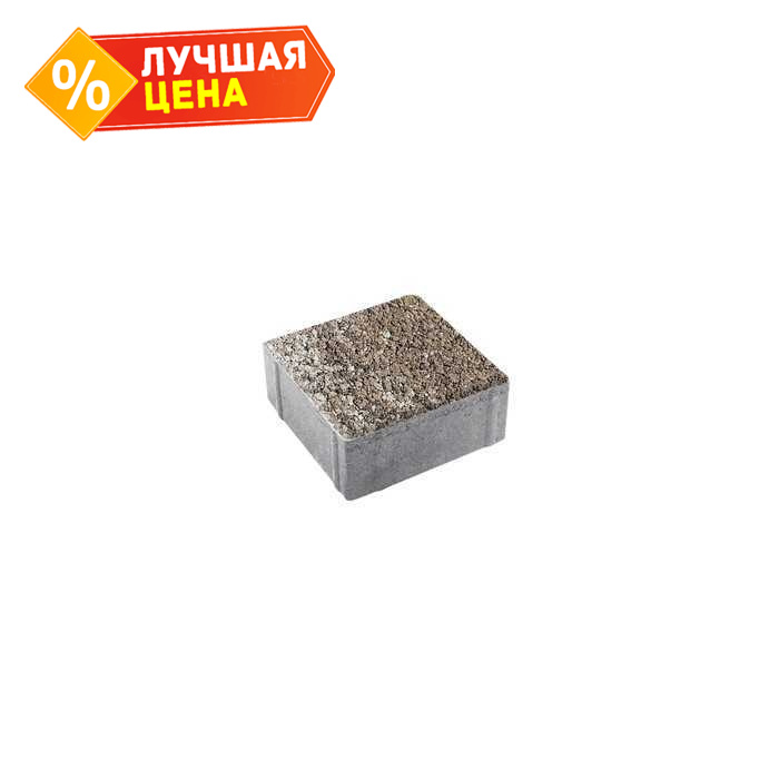 Плитка тротуарная Квадрат (ЛА-Линия) А.2.К.4 Листопад гладкий xаски 200x200x40 мм