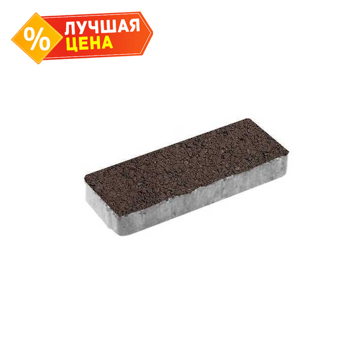 Плитка тротуарная Паркет Б.6.П.8 гранит коричневый 600x200x80 мм