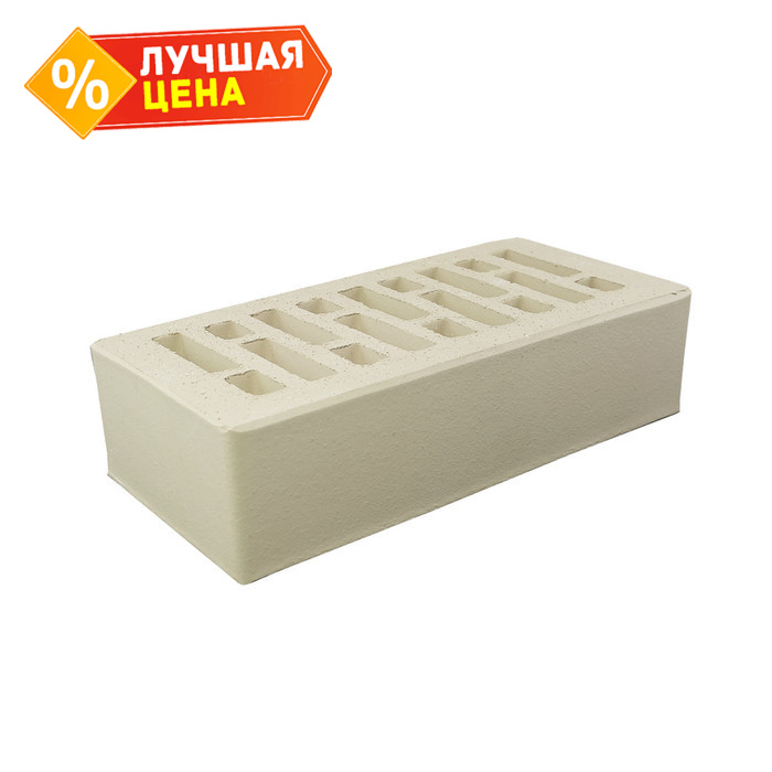 Кирпич облицовочный Строма 1 НФ Белый, М200, 250×120×65 мм