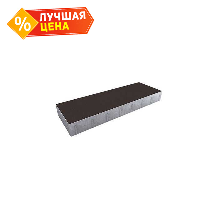 Плитка тротуарная Прямоугольник (Ла-Линия) Б.12.П.8 гладкий коричневый, 750x250x80 мм