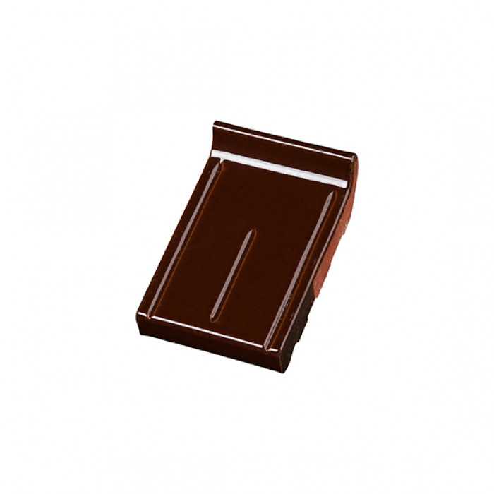 Клинкерный завершающий водоотлив Terca Dark brown shine, 160*105*30 мм