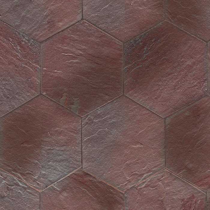Клинкерная брусчатка Muhr №10 Violettblau geflammt, гексагон 200x20 мм