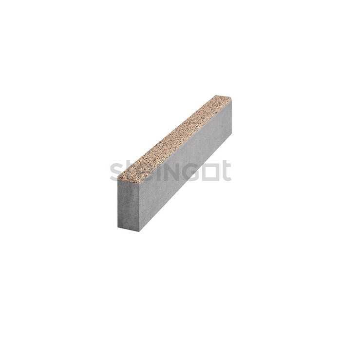 Тротуарный бордюр садовый Steingot, дробеструйная обработка, цвет Caramello, 1000*200*80 мм