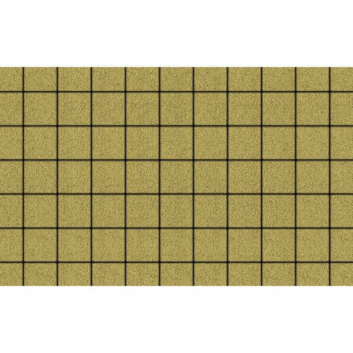 Плитка тротуарная Квадрат (ЛА-Линия) А.3.К.4 гранит желтый 100x100x40 мм