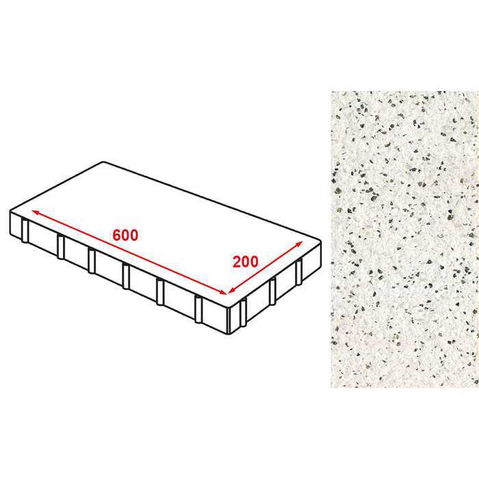 Плита тротуарная Готика Granite FERRO, Покостовский 600x200x60 мм