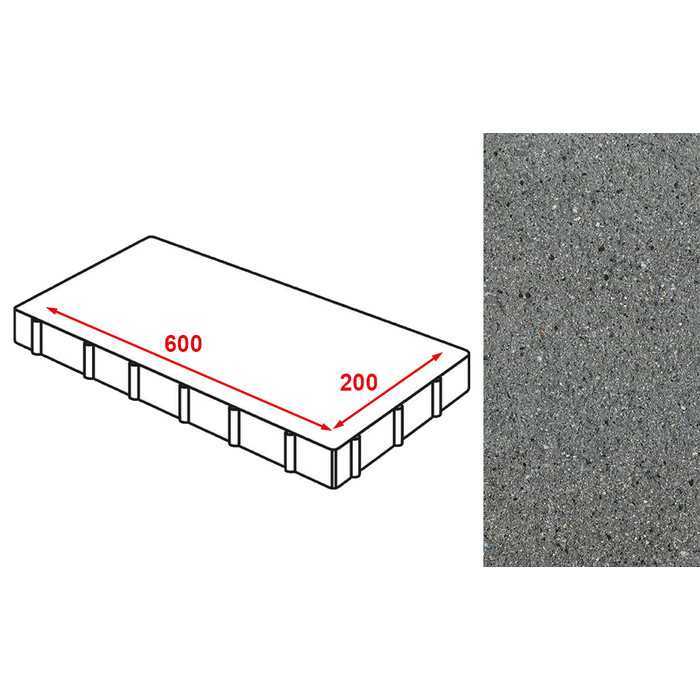 Плита тротуарная Готика Granite FERRO, Исетский 600x200x80 мм