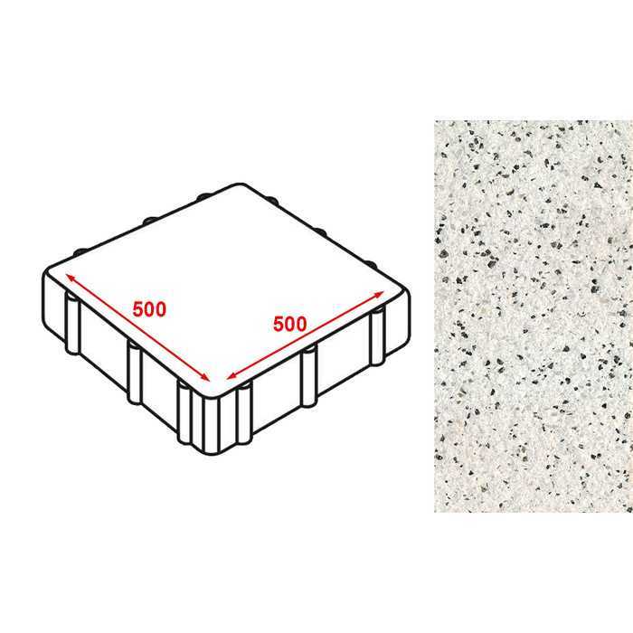 Плита тротуарная Готика Granite FERRO, Покостовский 500x500x80 мм
