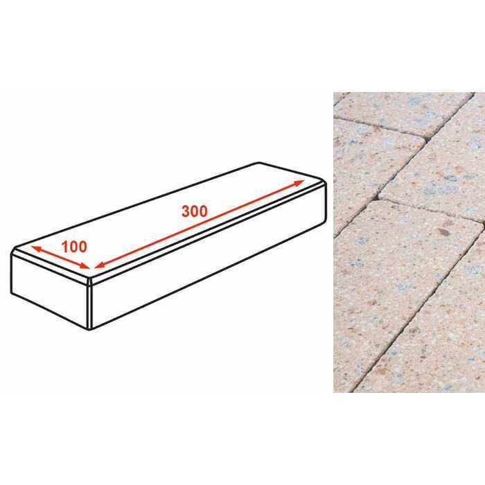 Плитка тротуарная Готика Granite FINERRO, паркет, Павловское 300x100x80 мм