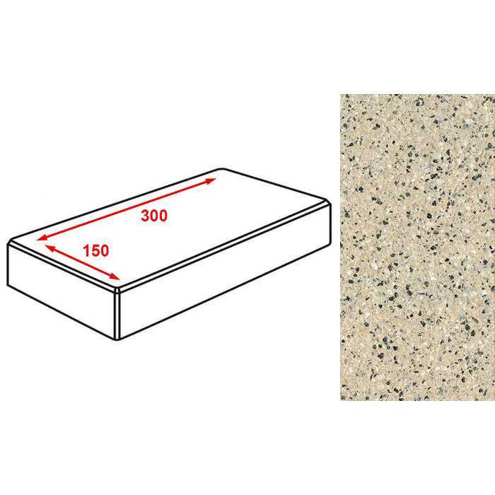 Плитка тротуарная Готика Granite FERRO, картано, Жельтау 300x150x60 мм