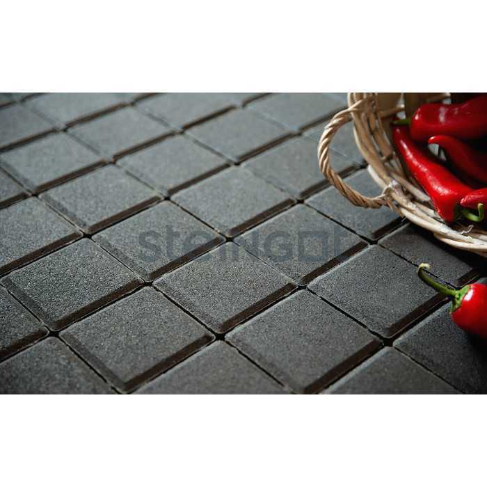 Плитка тротуарная Steingot Моно, Квадрат, черный, 100x100x80 мм