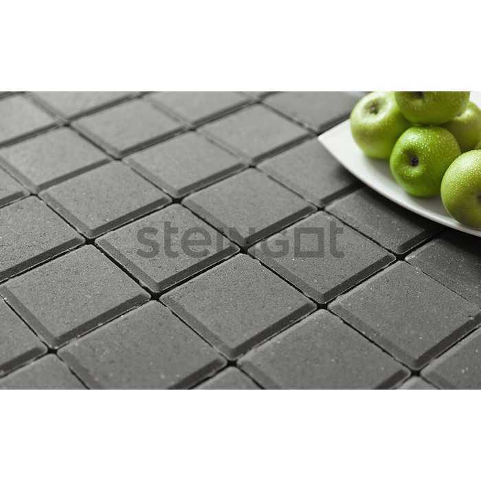 Плитка тротуарная Steingot Моно, Квадрат, серый, 200x200x60 мм